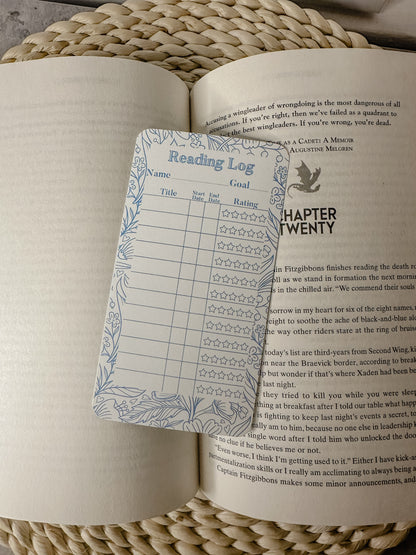 Reading Log Bookmark